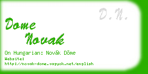 dome novak business card