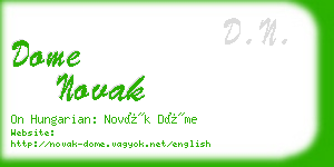 dome novak business card